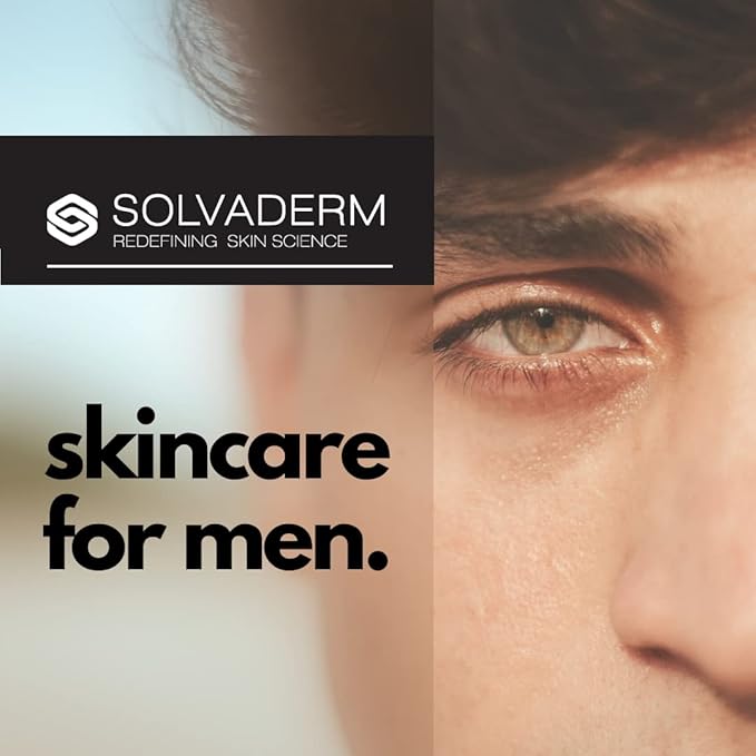 Solvaderm Blackstone Collection Men’s Face Cream – Anti-Aging Moisturizer for Men with Peptides & Antioxidants – Hydrating, Firming, Non-Greasy Daily Skincare for All Skin Types – 1 oz