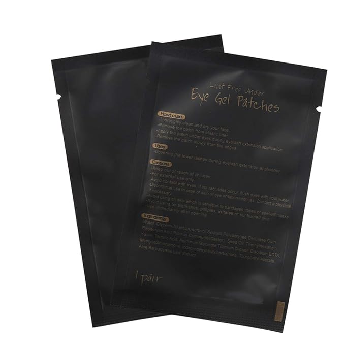 myaokue-up 100 Pairs Eye Gel Pads, Lint Free Under Eye Patches for Eyelash Extensions, Premium Eye Mask Beauty Tool Kit