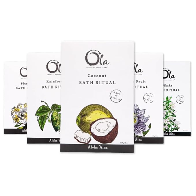 Ola Tropical Apothecary Scented Bath Hawaiian Sea Salt Rituals Variety 5 Pack - 2 oz
