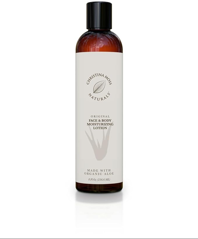 Christina Moss Naturals Unscented Body Lotion, Natural and Organic Ingredients, Gentle, No Toxic Chemicals
