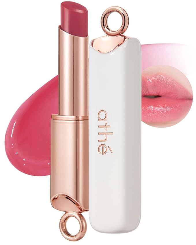 ATHÉ Authentic Lip Balm 14 RUDY, Korean Vegan Color Lip Blam, Long Lasting Buildable Glow Lip Balm without Stickiness, Cruelty-Free, Clean-Beauty, 0.11oz.