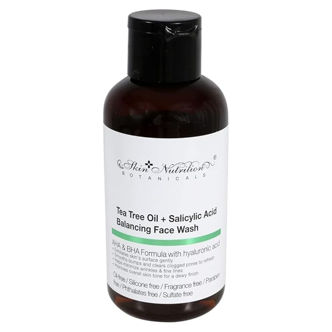 Skin Nutrition Botanicals Tea Tree Oil & Salicylic Acid Balancing Face Wash, 1 oz.