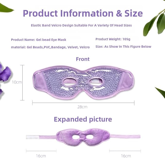 2PCS Cooling Eye Mask for Puffy Eyes, Gel Eye Mask, Reusable Hot Cold Therapy Eye Mask for Puffiness, Cold Eye Mask, Ice Pack for Eyes Surgery, Cooling and Compress Eye Mask (01-Green & Blue)