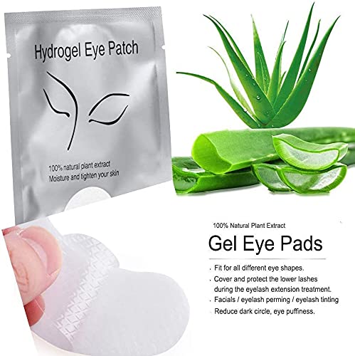 Eyelash Extension Gel Patches Kit Under Eye Gel Pads Eyelash Extension Pads Lint Free False Eyelash Lash Extension Makeup Eye Gel Patches (100Pack)