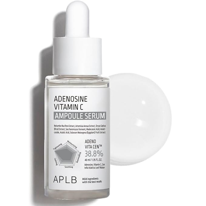 APLB Adenosine Vitamin C Ampoule Serum | ADENO VITA CEN™ 38.8% 1.35 FL.OZ/Korean Skincare, Wrinkle care, Deep hydration, Sensitive skin, Revitalize for gentle and improve skin texture
