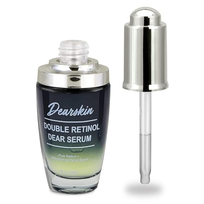 Retinol Serum Double Retinol Dear Serum by Dearskin Retinaldehide 0.1% plus Pure Retinol 0.5% Anti-Aging Powerful Anti-Wrinkle Repair Regenerating Serum
