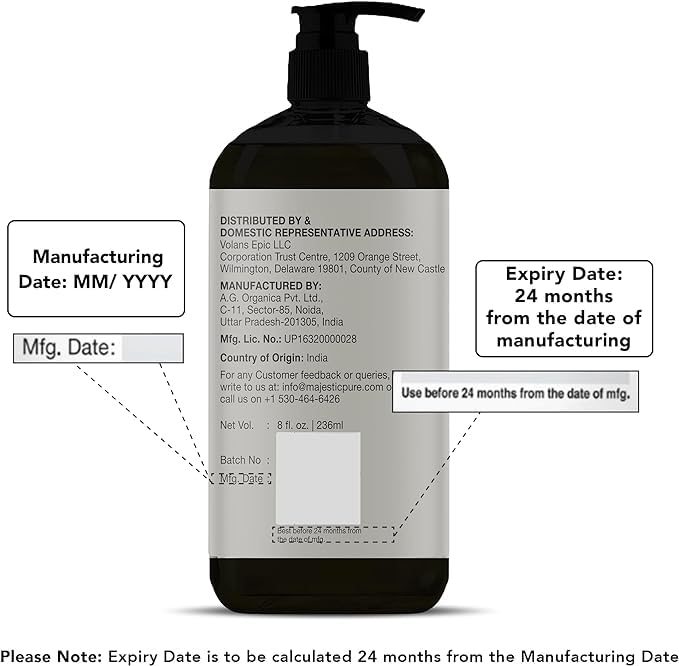 MAJESTIC PURE Apricot Oil, 100% Pure and Natural, Cold-Pressed, Apricot Kernel Oil, Moisturizing, for Skin Care, Massage, Hair Care, and to Dilute Essential Oils, 16 fl oz