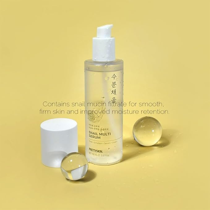 Snail Mucin Serum for face 5.07fl.oz (150ml) Toner+Emulsion+Serum+Cream | Korean Skin Care