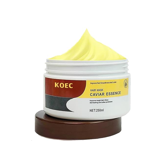 Collagen Hair Mask, Caviar Hair Treatment Mask For Damaged Hair Treatment Deep Repair Conditioning Collagen Hair Mask Essence for Dry Frizzy Hair All Hair Types