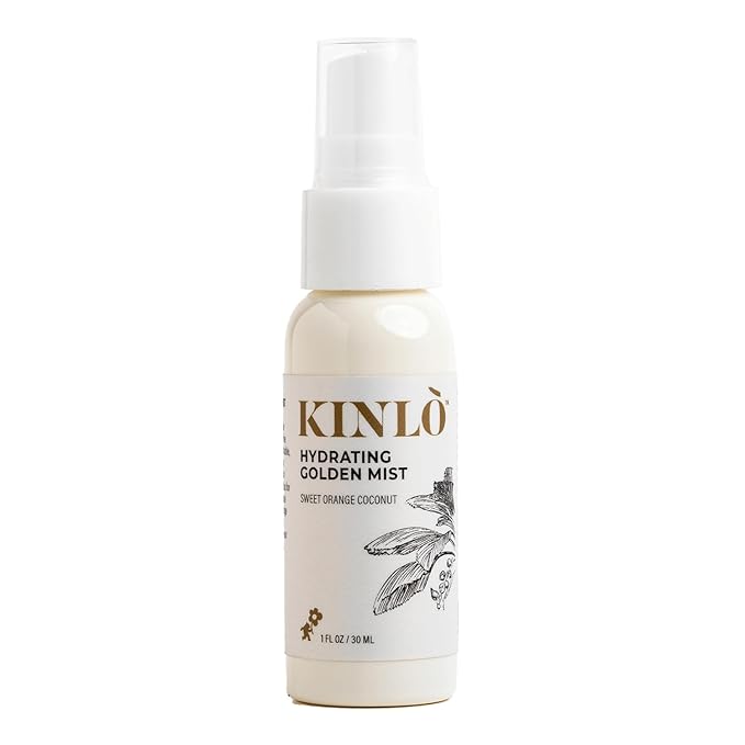 Kinlo Hydrating Golden Mist, 1 fl oz | Face Mist with Coconut Water, Aloe, Witch Hazel, Calendula | Facial Spray Mist Hydrating Toner Mist | Black Owned Skincare 1 fl oz