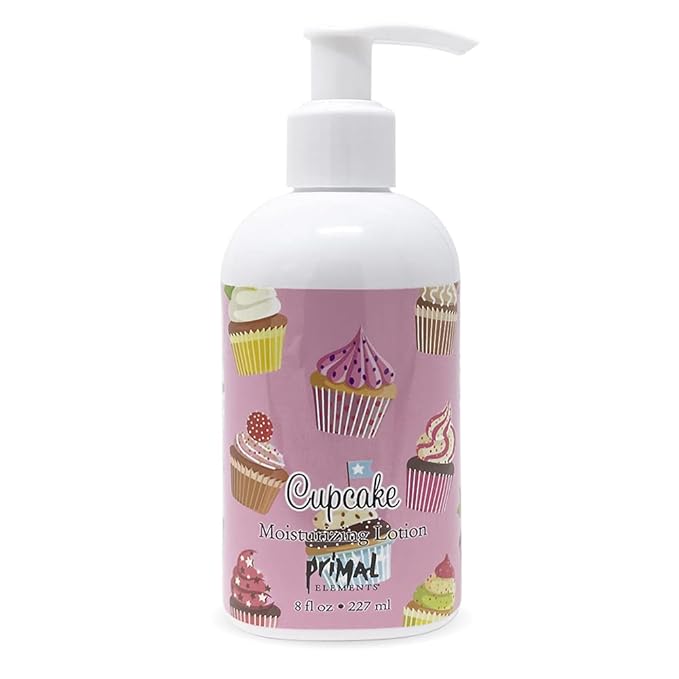 Primal Elements Hand and Body Cream Shea Butter Lotion, 8 Fl Oz (Pack of 1), Cupcake
