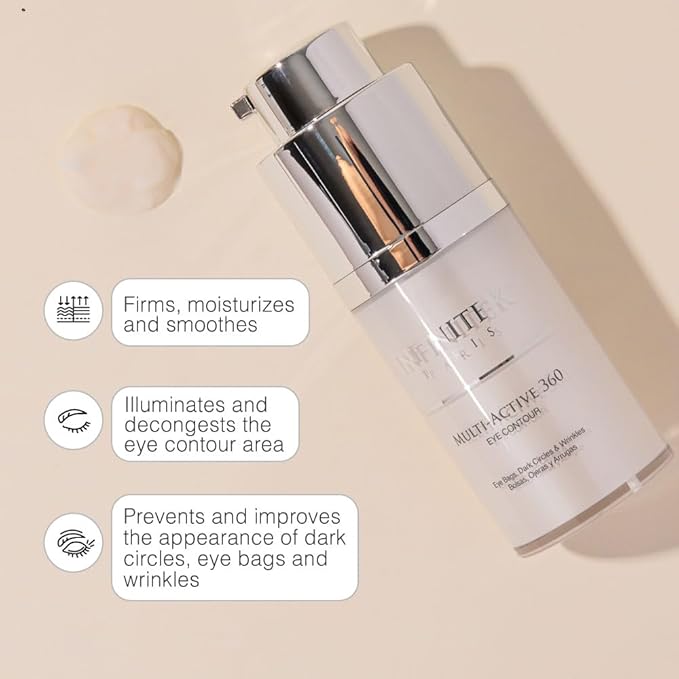 Infinitek Paris Multi-Active Collagen Eye Cream; Retinol Serum Contour - Anti Aging Eye Cream for Wrinkles, Under Eye Treatment for Dark Circles and Under Wrinckle Repair. 0.50 Fl Oz