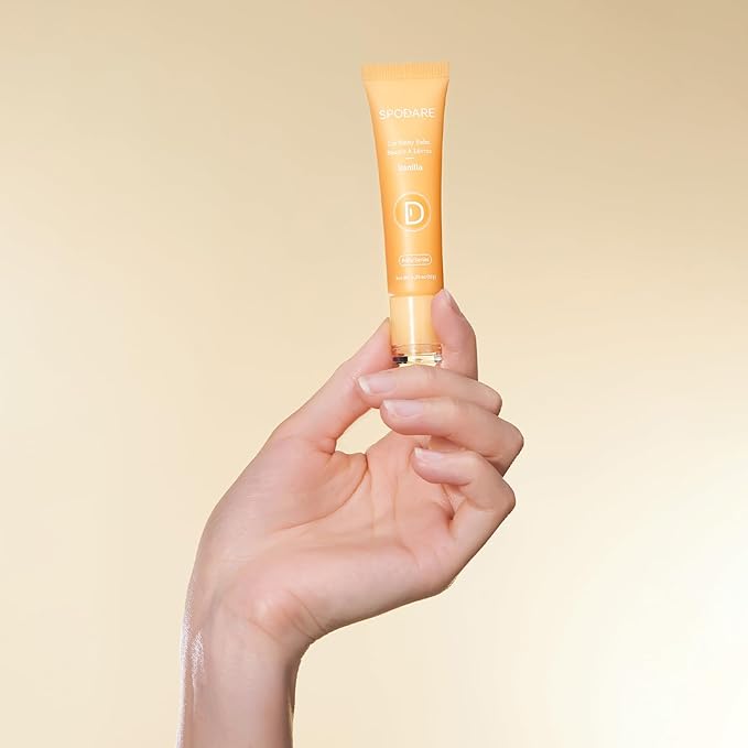 Lip Glowy Balm Vanilla: Lightweight Hydrating Lip Gloss, Instant Moisture Repair, Tahitian Vanilla Scent, Infused with Shea Butter, Monoi Flower & Sunflower Oil