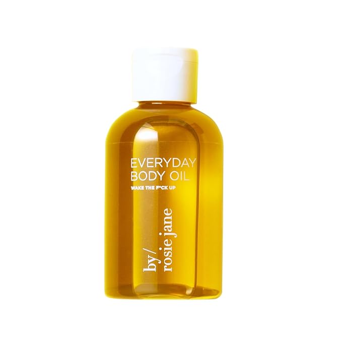 By Rosie Jane Wake Everyday Body Oil - Invigorating Lemon Verbena, Grapefruit & Geranium Scented Body Oil with Coconut Oil, Olive Oil & Rosehip Seed Oil to Hydrate and Nourish Dry Skin (4 fl oz)