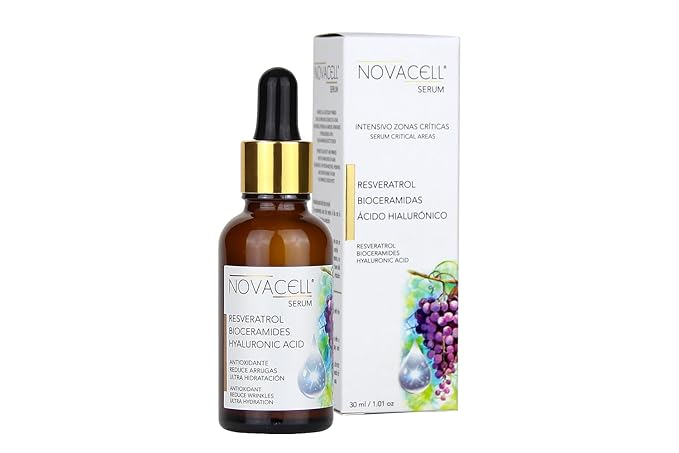 Grape Seed Facial Serum with Resveratrol, Bioceramides and Hyaluronic Acid - Favors Elasticity & Firmness, Intensively Fills Wrinkles - 30 ml