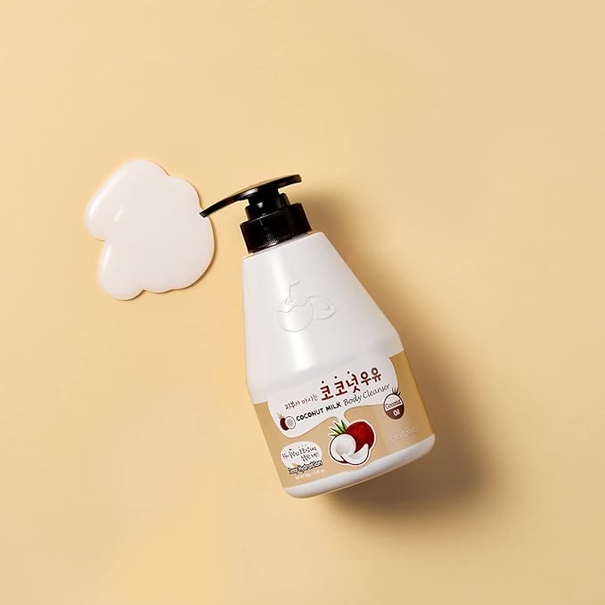 WELCOS Kwailnara Coconut Milk Body Lotion & Body Wash Set – Moisturizing & Revitalizing Korean Skincare Bundle with Coconut Milk Extract, 560g / 19.75oz Each