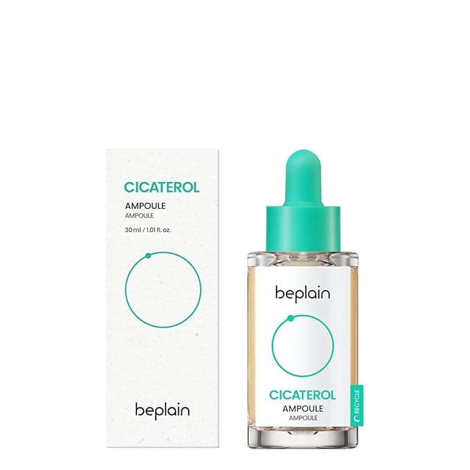 beplain Cicaterol Face Serum (1.01 fl oz) | Powerful Soothing & Recovery formula for irritated, sensitive skin | Highly concentrated Centella asiatica Cica ampoule | Korean skin care