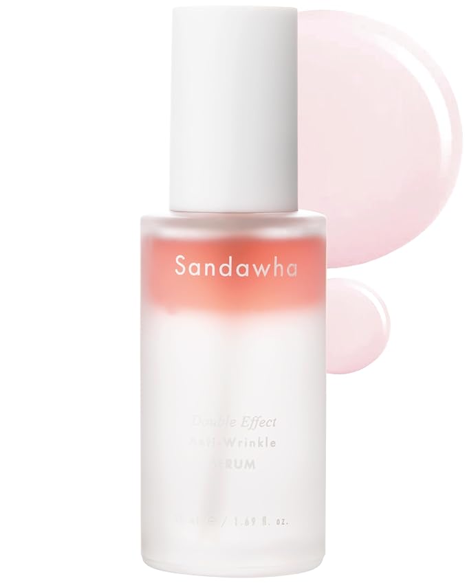 SKINCURE Sandawha Double Effect Anti-Wrinkle Serum with Camellia Extract - Vegan Korean Serum, Nourishes & Reduce Wrinkles, Daily Line Smoothing Treatment for Fine Lines, 1.76 fl.oz.