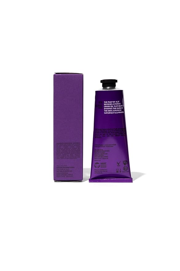Natura - Ekos Açaí Hand Cream - Anti-Dullness Hand Balm - Recharge the Skin - Fast Absorption - Skin Moisturizer - Vegan Skin Care - Brazilian Beauty Secrets - Self Care & Body Care - 2.6oz (75g)