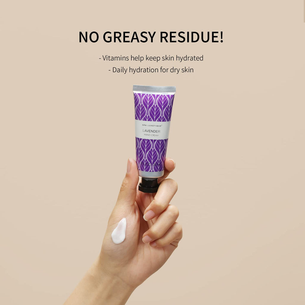 spa luxetique Hand Cream Set Pack of 4 Hand Cream Christmas Gift Set Enriched with Shea Butter and Glycerin for Dry Hands, Hydrating&Moisturing Travel Size Hand Cream, Gifts for Women, Birthday