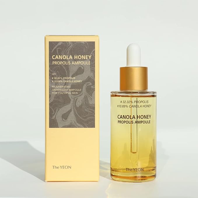 Canola Honey Propolis Super Glowing Ampoule 1.69 fl. oz /50ml Korean Skin Care, Glow Boosting / Visibly Firms, Smoothes and Boosts Radiance