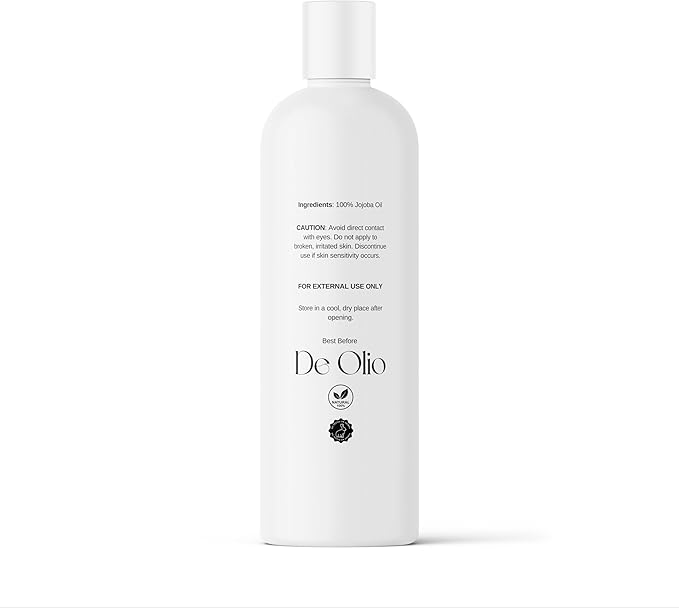 | Clear Jojoba Oil | 100% Pure & Natural | Face, Hair and Body | Cold Pressed | Soap Making & Massage | Carrier Oils | (16 Fl Oz)