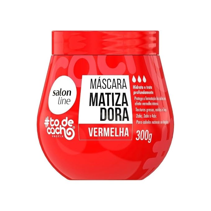 Salon Line - Linha #ToDeCacho (Matizadora) - Mascara Vermelha 300 Gr - (#ImWithCurls (Brassiness) - Red Mask Net 10.58 Oz)