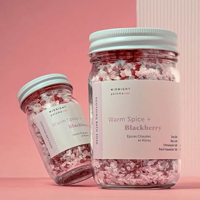 Midnight Paloma Warm Spice + Blackberry Soothing Bath Soak, 12 oz