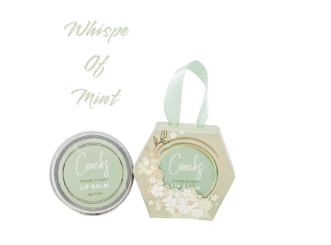 Coach's Natural Moisturizing, Nourishing, Vegan Mint and Vanilla Lip Balm.