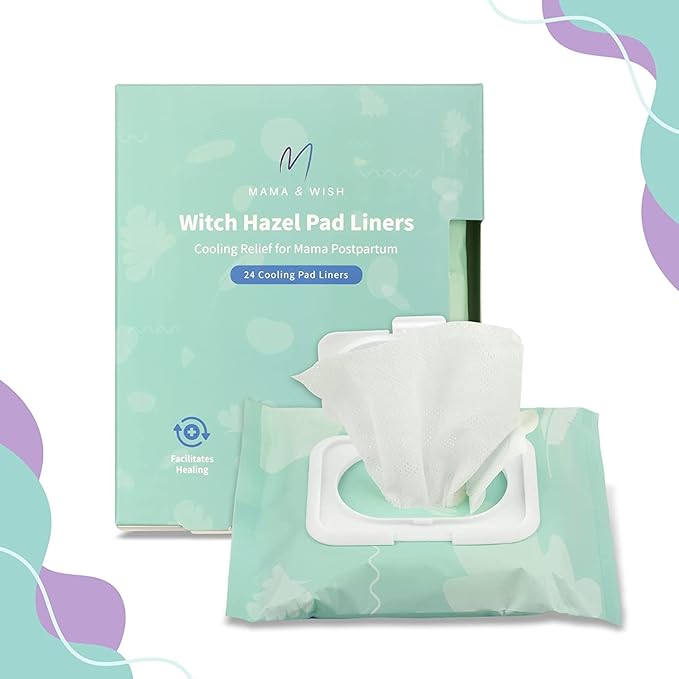 Mama & Wish Sitz Bath Tablets 1 Pack and Witch Hazel Pad Liners 1 Pack