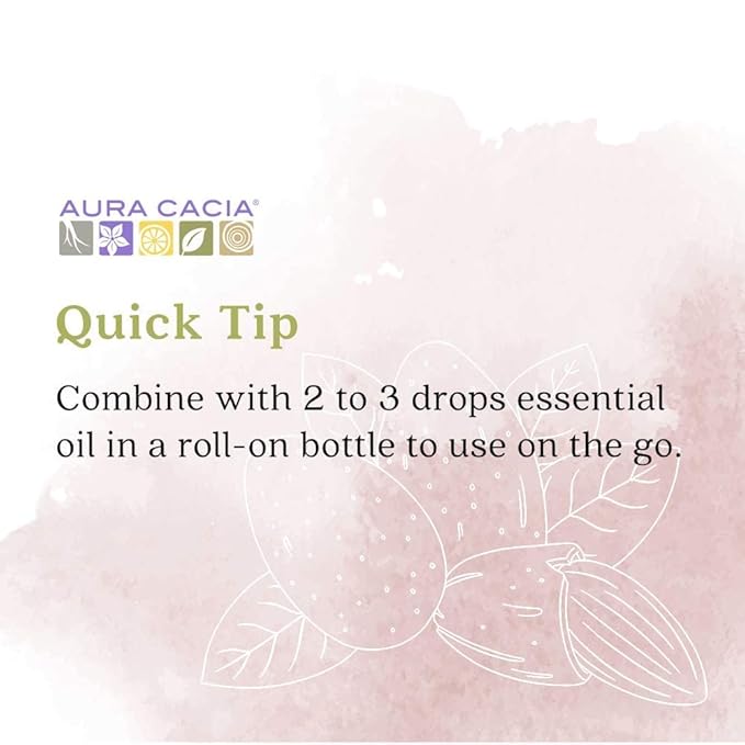 Aura Cacia Organic Skin Care Oil, Nurturing Sweet Almond, 4 Fluid Ounce