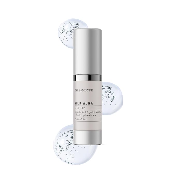 EST. 88 Monde Under Eye Serum – Vegan Retinol & Hyaluronic Acid, Treats Dark Circles, Eye Bags, Puffiness, Fine Lines & Wrinkles – 0.5 Fl Oz