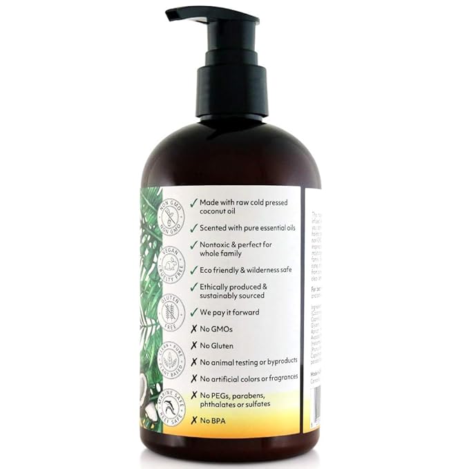 Coco Fiji Face & Body Lotion Infused With Coconut Oil | Lotion for Dry Skin | Moisturizer Face Cream & Massage Lotion for Women & Men |Grapefruit 12 ozPack of 3