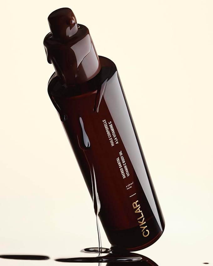 Vitamin C Body Oil for Women and Men. Moisturizing Sacred Santal & Body Wash Bundle