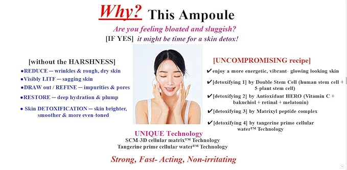 ULTIMATE [Human Stem Cell + (10%) PDRN] Healing Booster Overnight Serum―for Minimizes Wrinkles, Discoloration (10ml x 5vials)