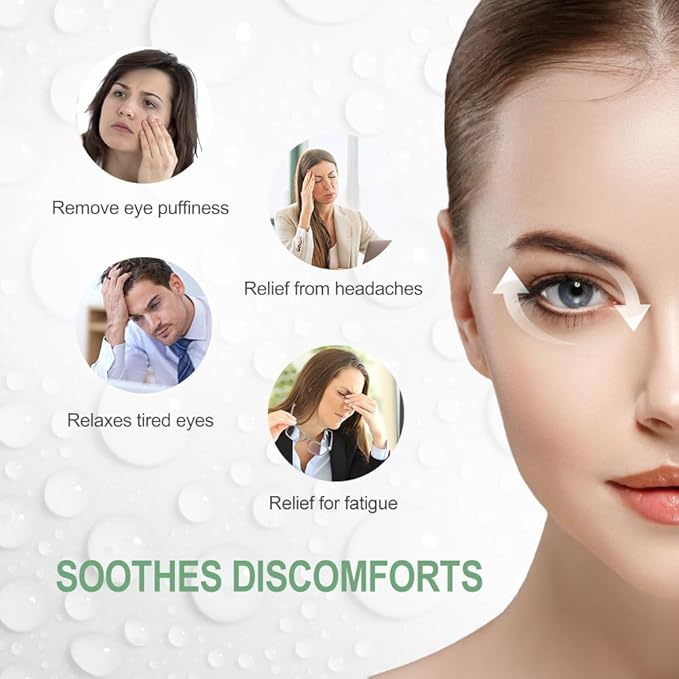 NEWGO Cooling Eye Mask for Puffy Eyes, Cold Eye Mask Eye Ice Pack for After Eyes Surgery, Tension Stress Relief, Itchy Eyes, Headaches, Dark Circles - Green 2 Pack