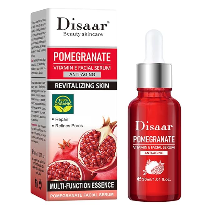 Pomegranate Vitamin E Facial Serum Anti-Aging Essence Revitalizing Face Skin Repair Refines Pores 30ml / 1.01fl.oz