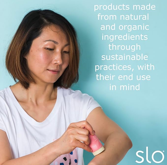 Slo | Natural Moisturising Stick - All Natural Ingredients, Vegan & Cruelty Free, Hydrating, Plastic Free, Paper Packaging | Rose + Vanilla, (2.11oz/60g)
