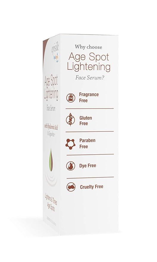 Age Spot Face Serum - Dark Spot Corrector Enriched w/Hyaluronic Acid & Gigawhite - Episilk Brightening Serum to Lighten & Tone Age Spots & Wrinkles & Fine Lines 1 Fl. oz. - Hyalogic Brand
