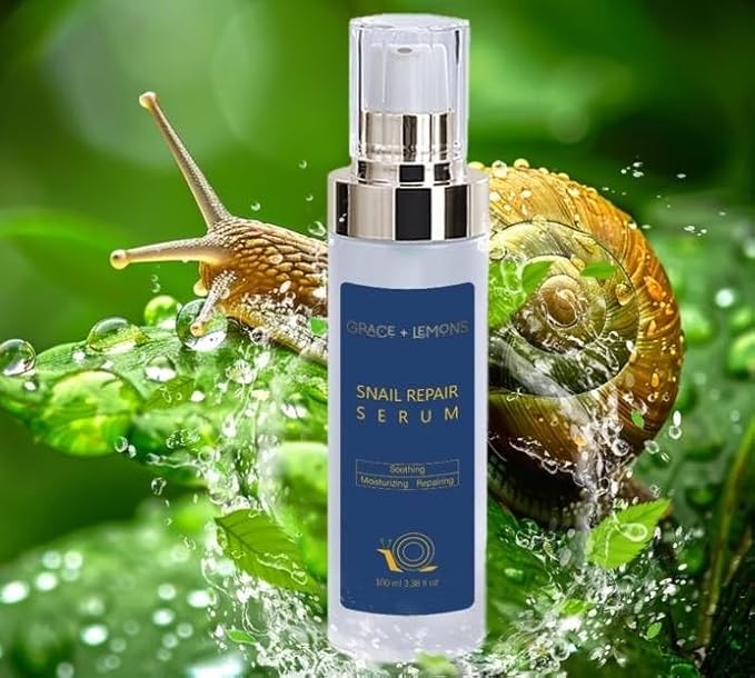 Snail Mucin 96% Repair Serum, Anti-Aging, Collagen, Vitamin C & E, Centella Asiatica, Snow Mushroom Extract, Soothes Irritation, Reduces Dullness & Dryness, korean beauty