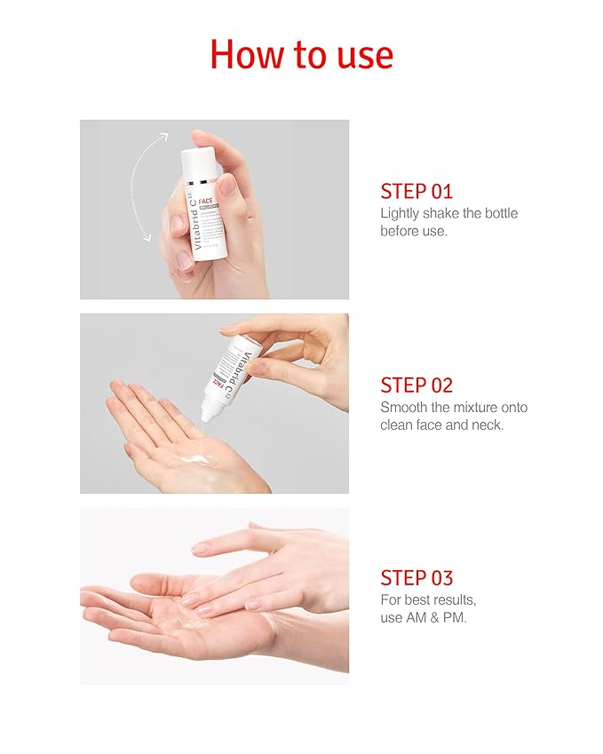 Vitamin C Boost Powder for Face with Niacinamide - 12 hours Active Vitamin C - Even Skin Tone, Age Defying, Minimizing Pores - Mix Powder with Serum & Cream, 0.04oz.