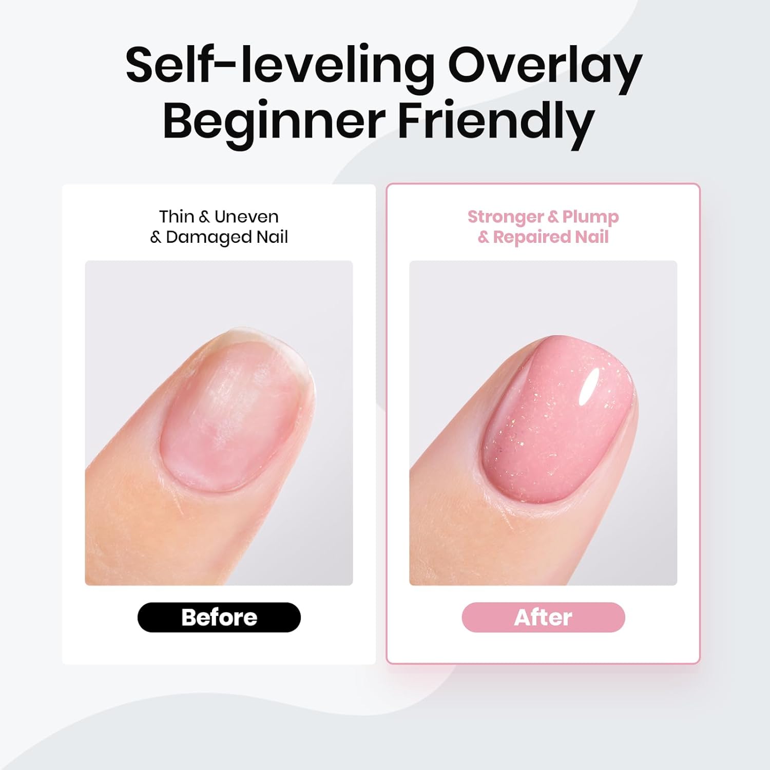 Beetles Nude Rubber Base Gel Nail Polish - Light Pink Color Base Gel for Nails Strengthening, Building, Enhancing, Reinforcing, Long Lasting Protecting