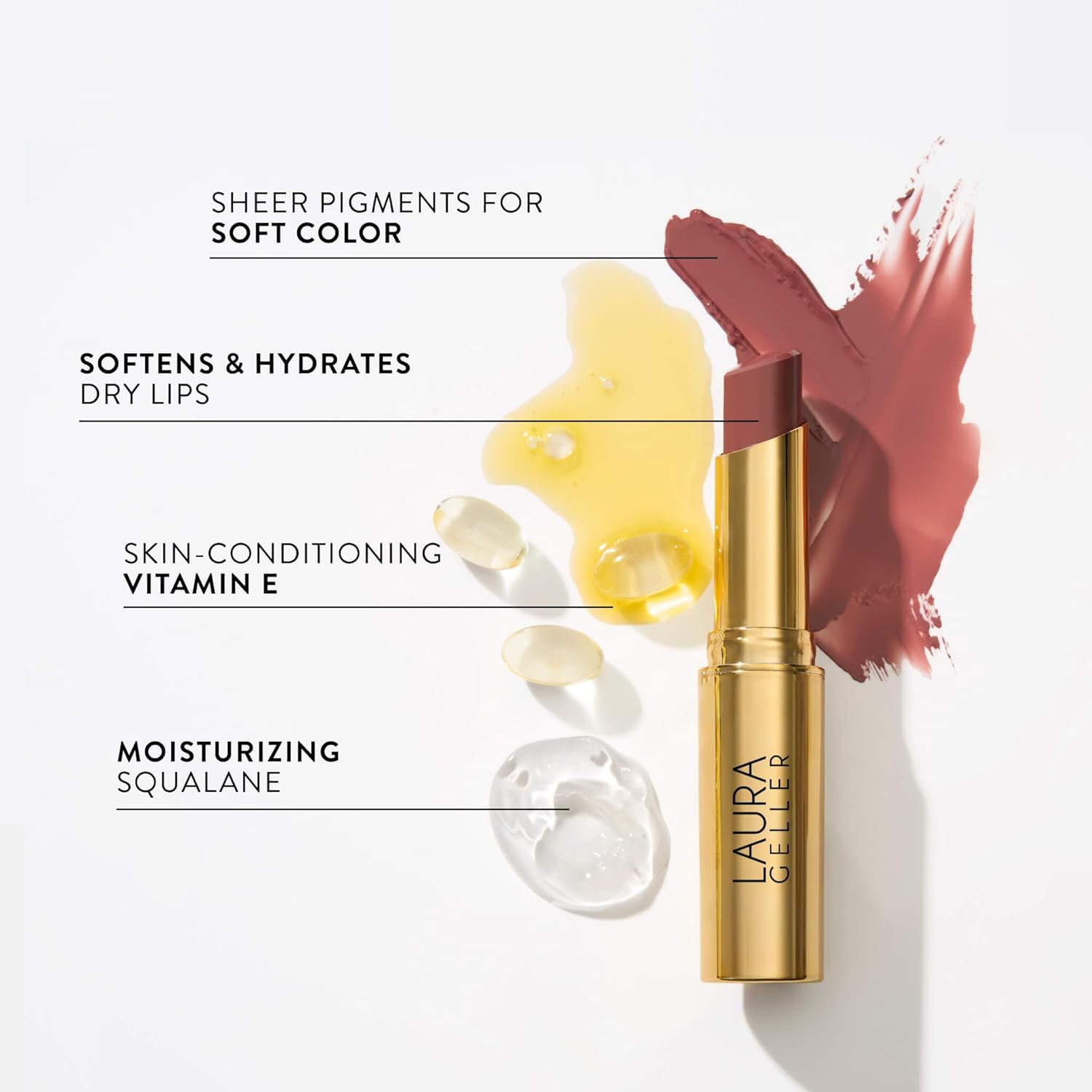 LAURA GELLER NEW YORK Jelly Balm Moisturizing Tinted Lip Color - Very Black Cherry - Hydrating Vitamin E - Semi-Shine Finish