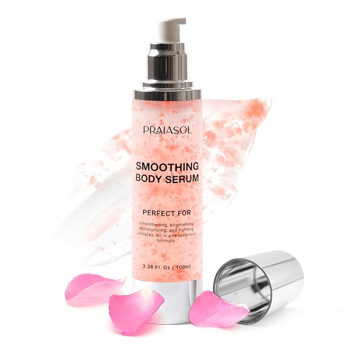 Glossy Smoothing Body Serum for Wrinkles: Hydrating, Nourishing, Repairing for Silky Smooth Skin, Anti-Aging & Firming, 100ml/3.38 Fl Oz - Visible Results, Natural Ingredients, Fast Absorption