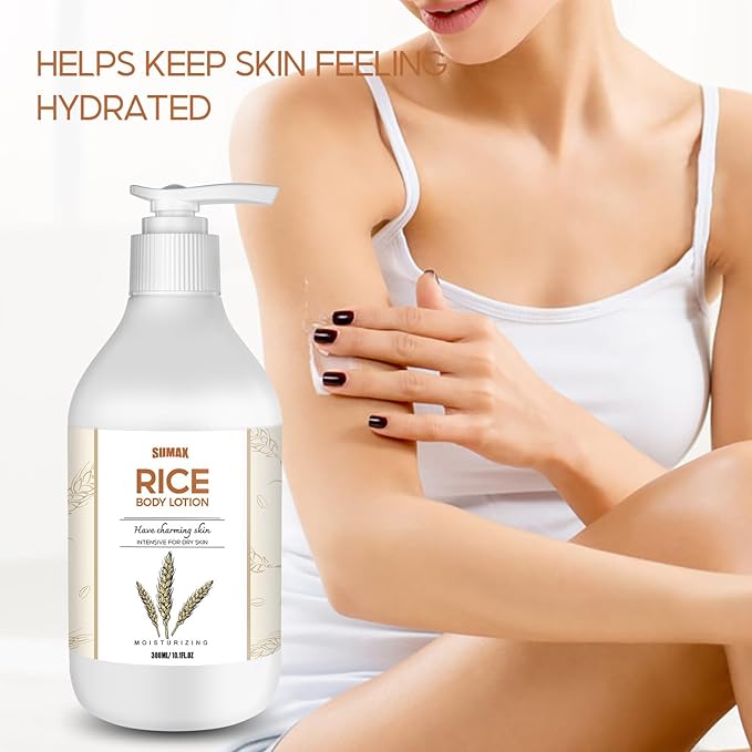 Rice Moisturizing Skin Lotion 10.1oz- Rice Extract - Body Lotion, Hand and Body Moisturizer, Hydrates Dry Skin Instantly, Hydrating Targets Dryness - Face Lotion