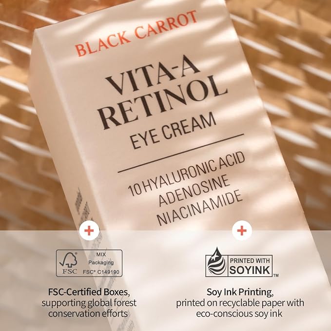 GOODAL Black Carrot Vita-A Retinol Eye Cream, Daily Cream for Under Eye, Smoothing Skin Care, K-Beauty, Korean Skincare