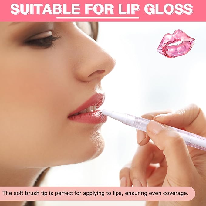 Nail Oil Pen 25Pcs 3ml Empty Transparent Twist Pens Cuticle Oil Pen with Brush Tip for Nail Oil, Liquid Foundation, Eyelash Growth Liquid Tube, Empty Cuticle Oil Dispenser + 48pcs Label