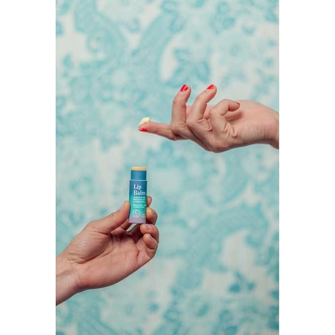 Allez Outdoor Vegan Lip & Eye Balm, Plant-Based Formula with Shea Butter, Jojoba Oil & Algae Extract for Skin Hydration & Protection, Sea Salt/Kelp Scent, 6-Pack