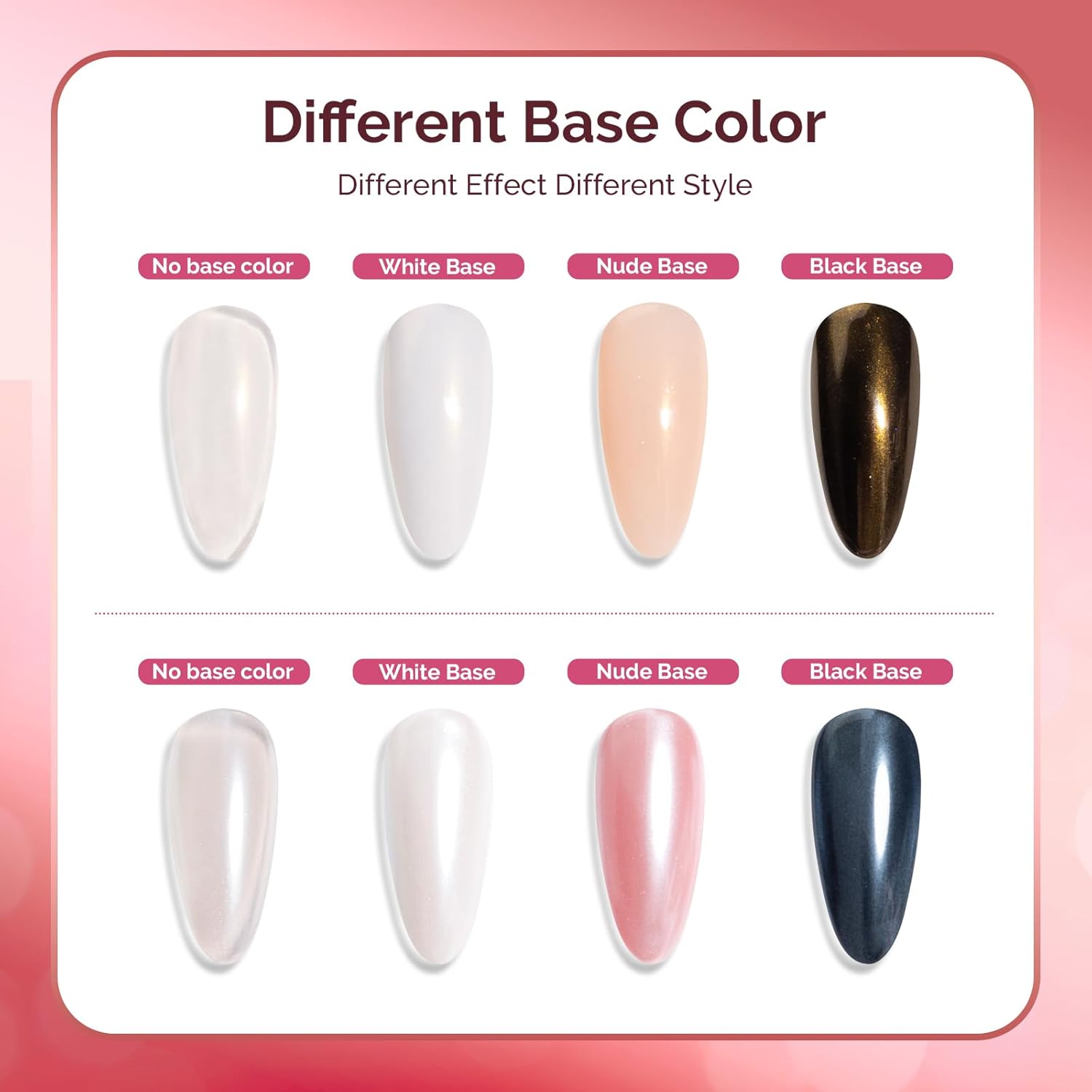 MelodySusie 2Pcs Chrome Nail Powder for Gel Nails, Pearl Powder Mirror Effect Pigment Pearlescent Mermaid Pigment Pearl Glitter for Home DIY Salon Use