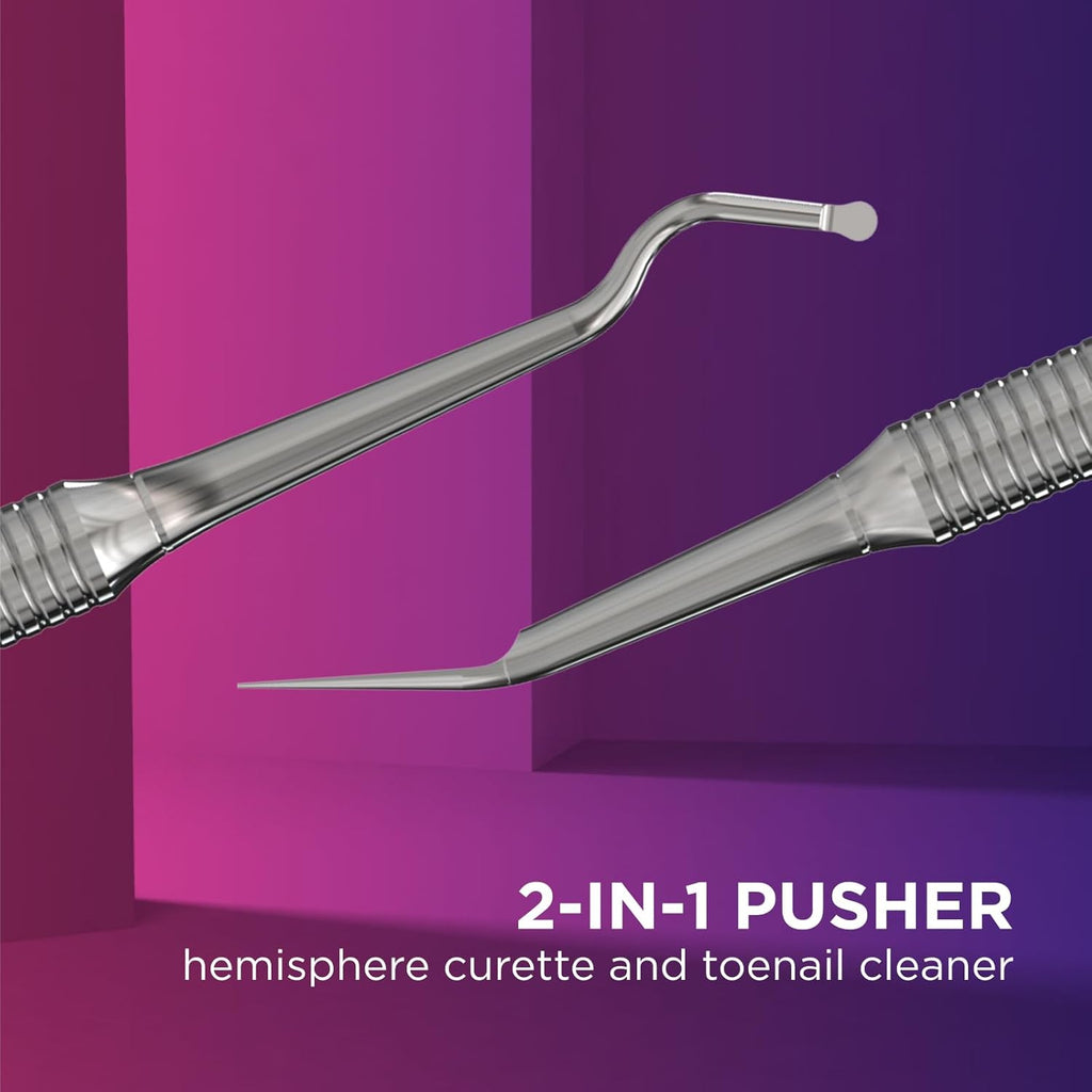 Staleks Pro Expert 20 Pedicure Curette Type 1 – Hemisphere Curette and Toenail Cleaner – Stainless Steel – for Professional Pedicure